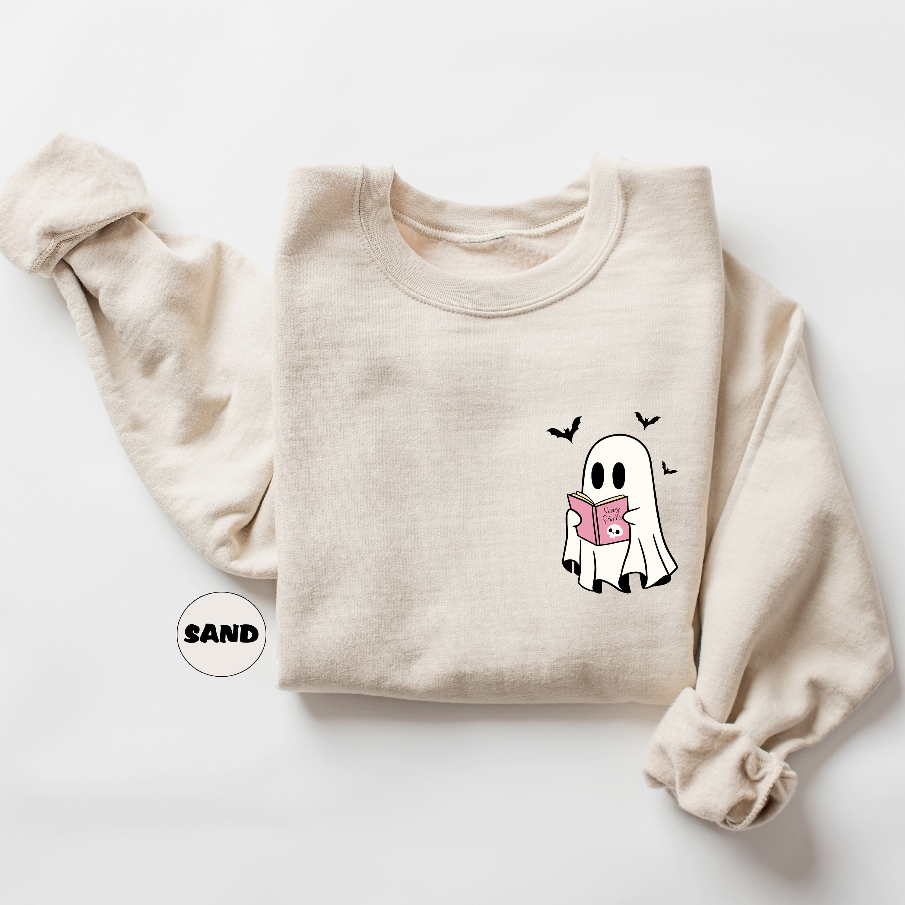Halloween Ghost Reading Books Sweatshirt