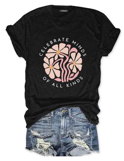 Celebrate Minds of All Kinds T-shirt-carlalin