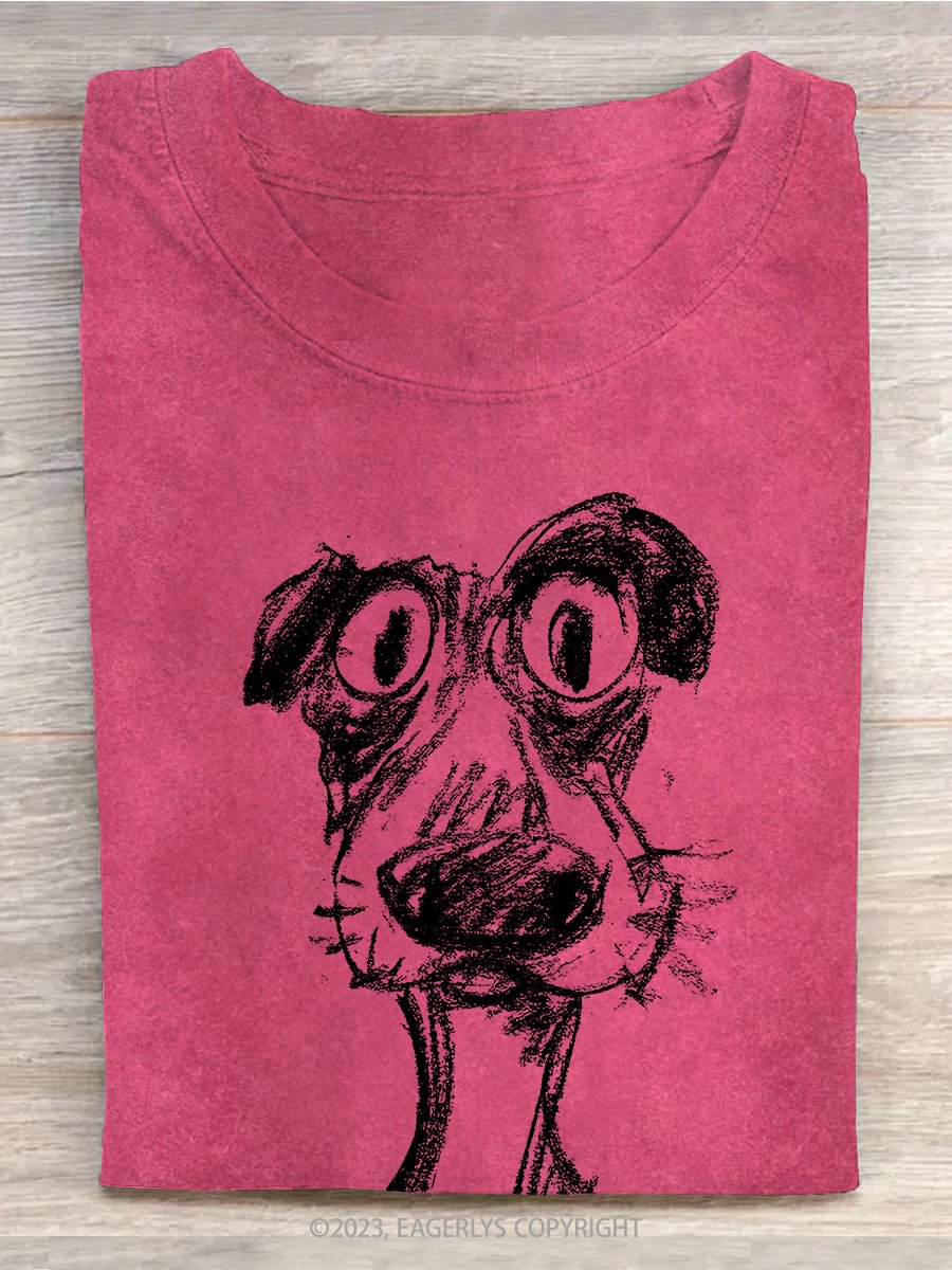 The Cute Dog Vintage T-shirt-carlalin