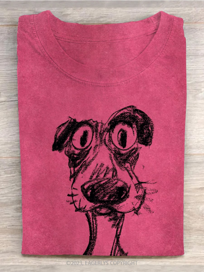 The Cute Dog Vintage T-shirt-carlalin