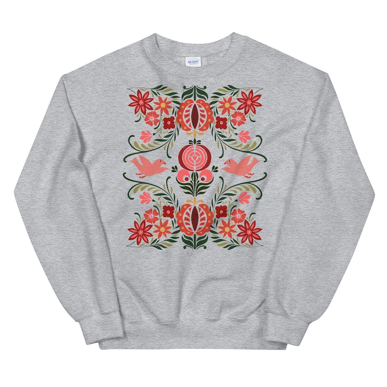 Scandinavian Folk Art Sweatshirt-carlalin