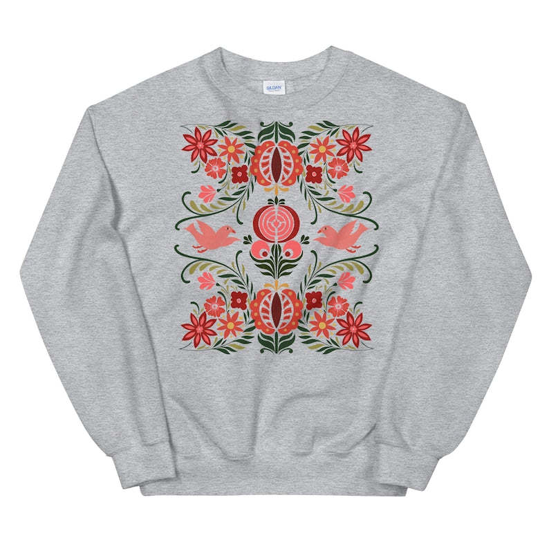 Scandinavian Folk Art Sweatshirt-carlalin