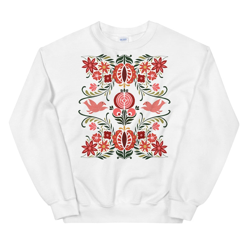 Scandinavian Folk Art Sweatshirt-carlalin