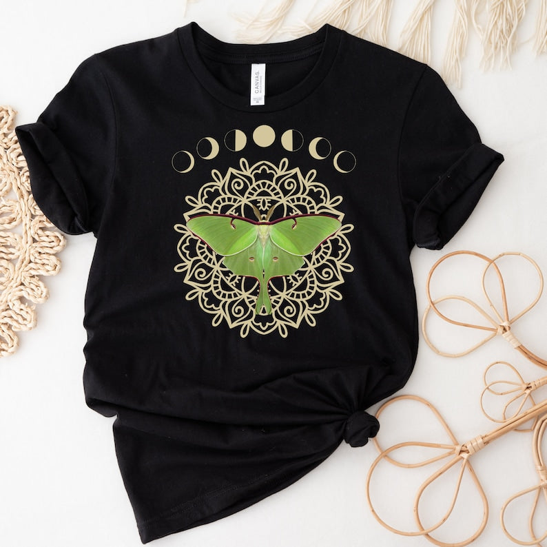 Luna Moth Shirt Botanical Shirt-carlalin