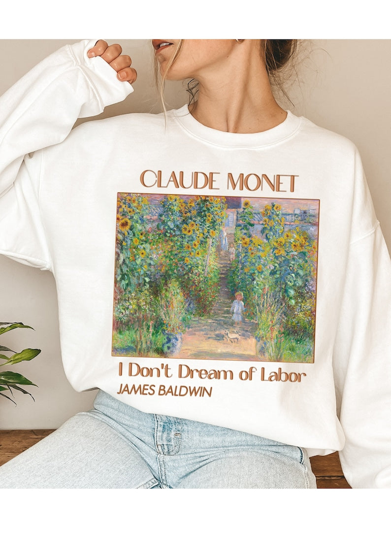 Claude Monet Sweater Artists Garden Painting Sweatshirt-carlalin