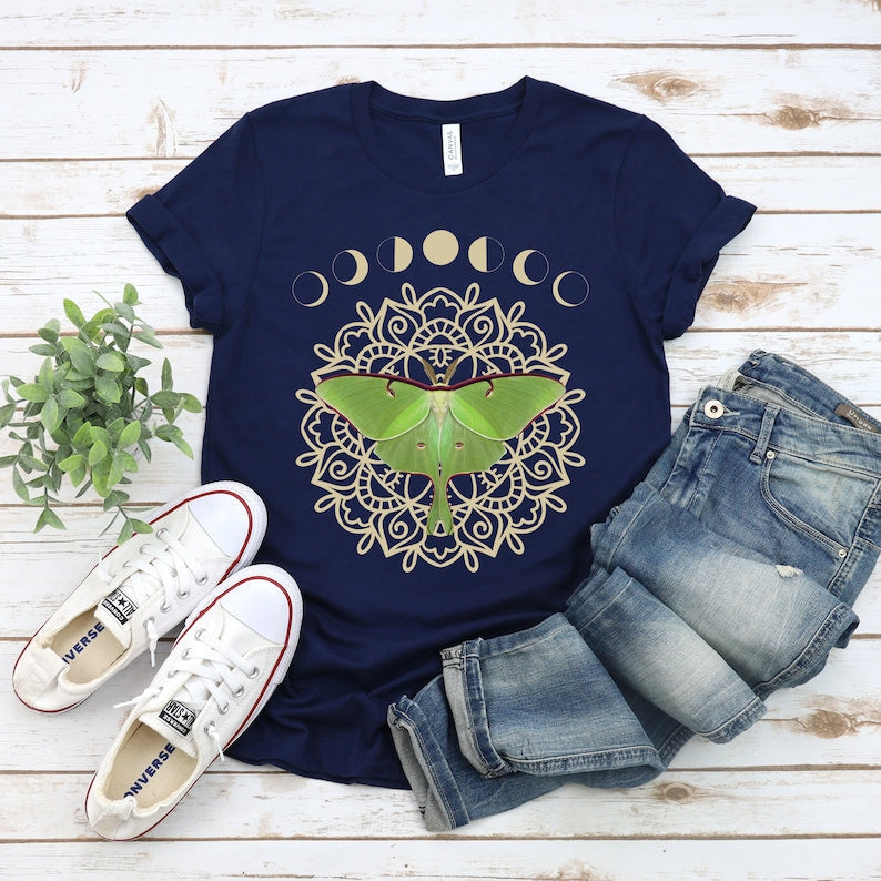 Luna Moth Shirt Botanical Shirt-carlalin