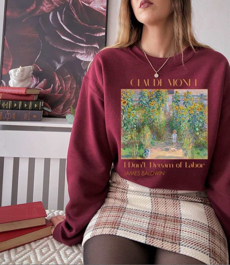 Claude Monet Sweater Artists Garden Painting Sweatshirt-carlalin