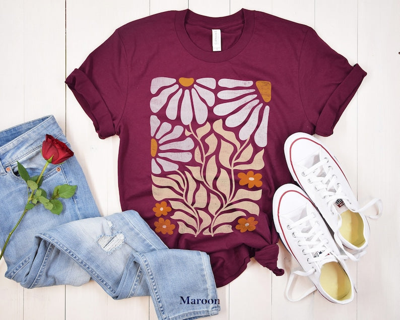 Flowers Tshirt Boho Wildflowers Tshirt-carlalin