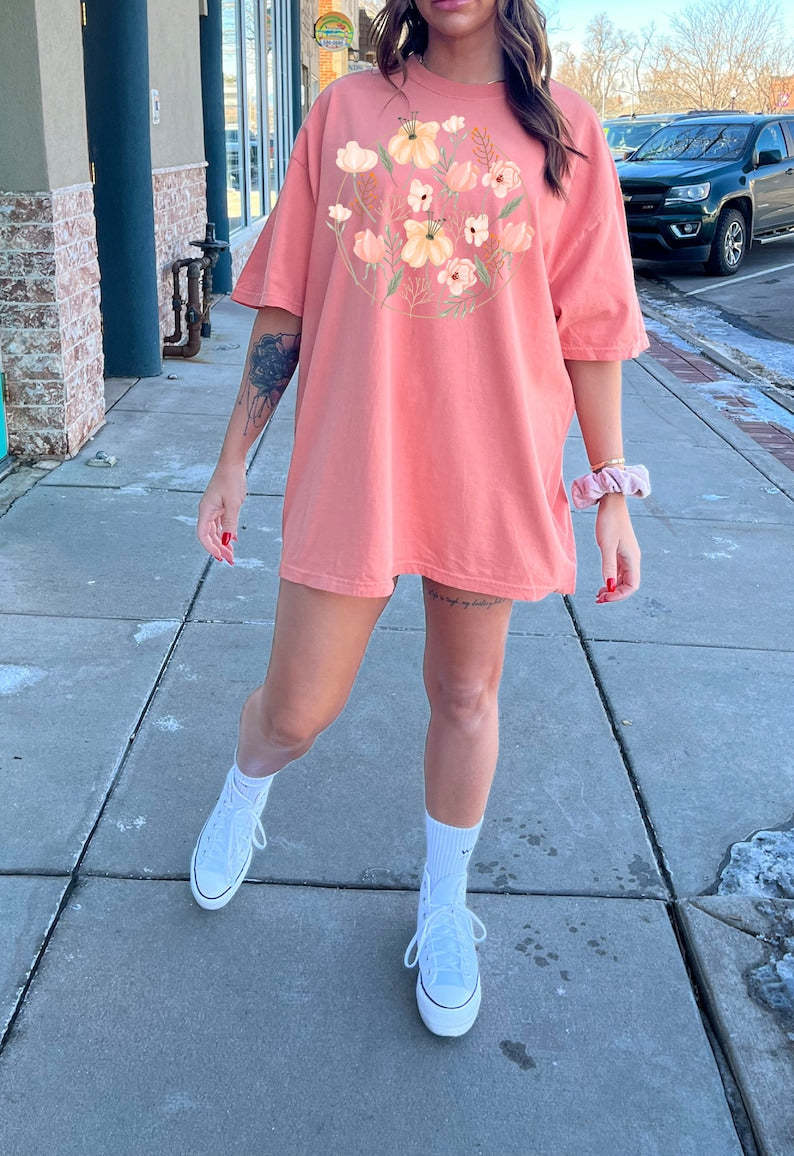 Comfort Colors Wildflower Tshirt Flower Shirt-carlalin