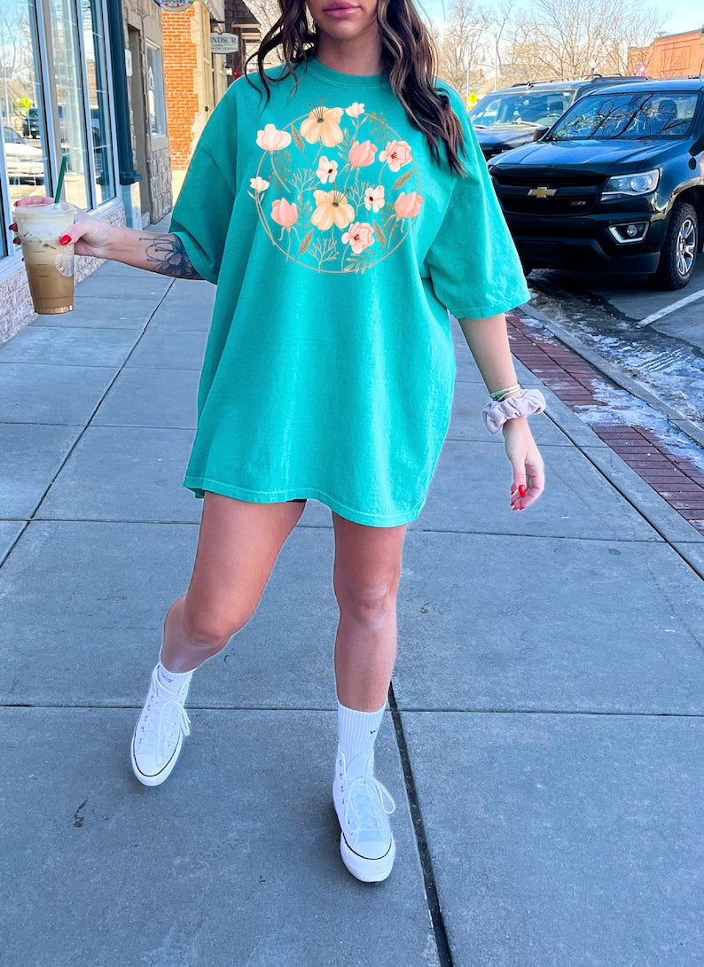 Comfort Colors Wildflower Tshirt Flower Shirt-carlalin