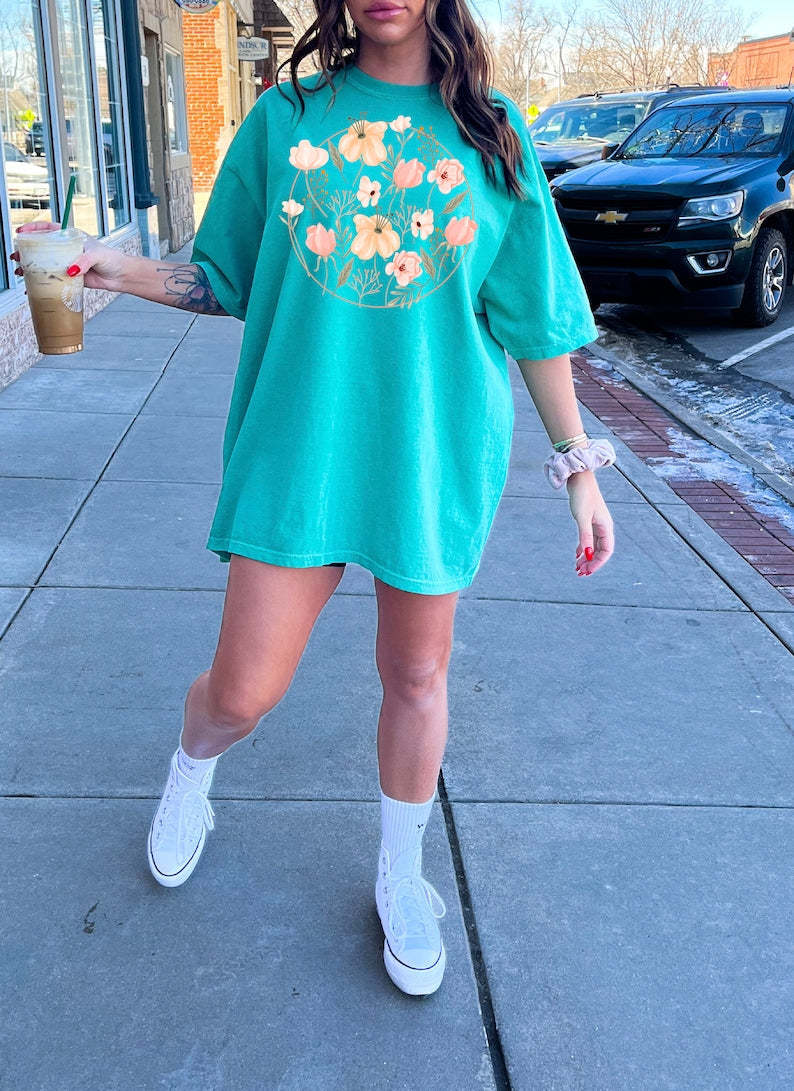 Comfort Colors Wildflower Tshirt Flower Shirt-carlalin