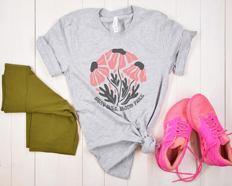 Wildflowers Shirt Boho Floral Nature Shirt-carlalin