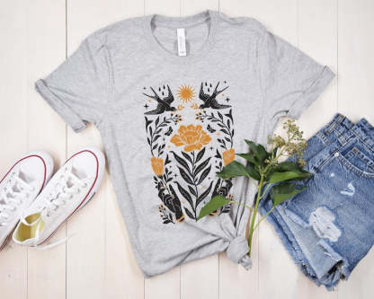 Boho Wildflowers Shirt Flowers Lover Tshirt-carlalin