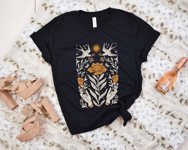 Boho Wildflowers Shirt Flowers Lover Tshirt-carlalin