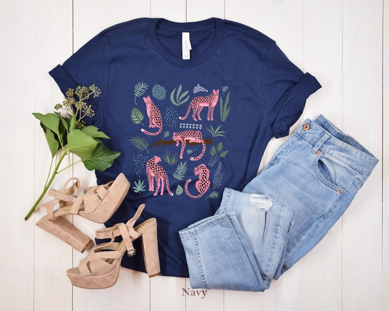 Pink Leopard Shirt Womens Animal Lover Tshirt-carlalin