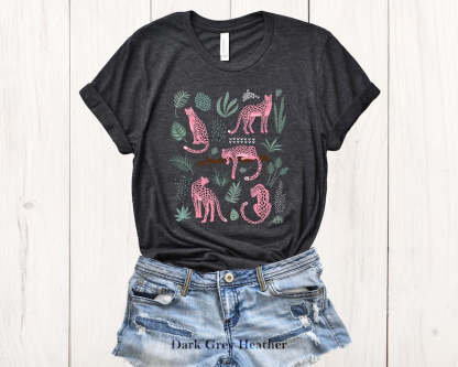 Pink Leopard Shirt Womens Animal Lover Tshirt-carlalin