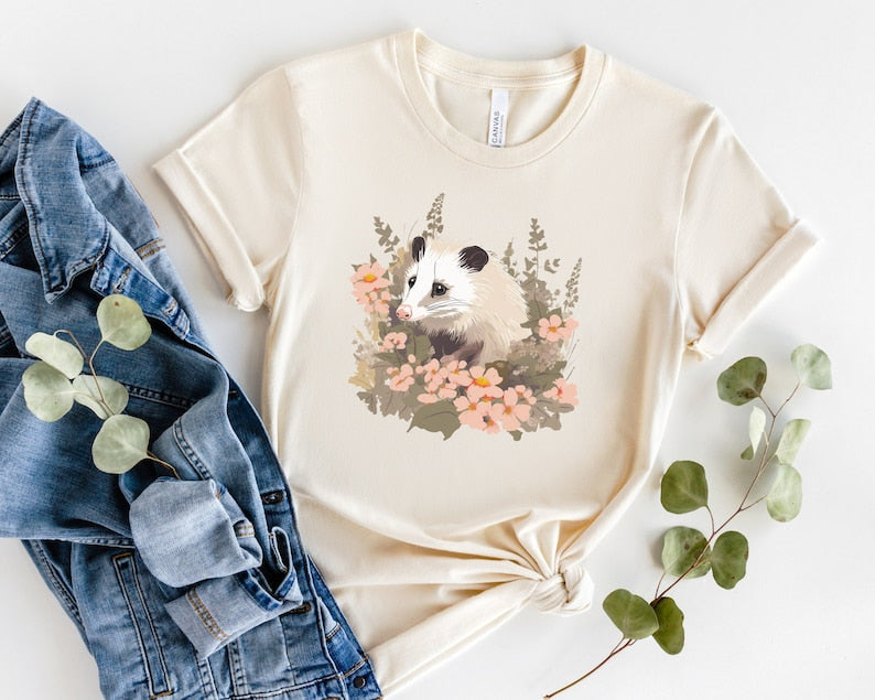 Funny Opossum Shirt Wildflower Shirt-carlalin