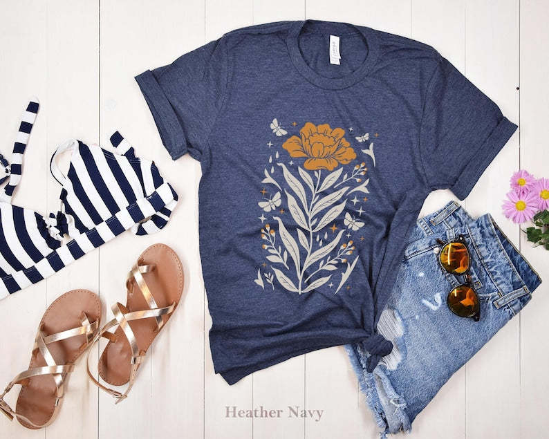 Boho Wildflowers Tshirt Boho Flowers Shirt-carlalin