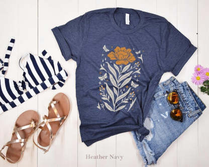 Boho Wildflowers Tshirt Boho Flowers Shirt-carlalin