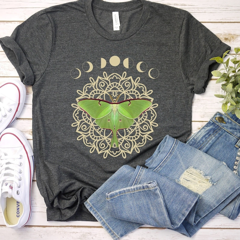 Luna Moth Shirt Botanical Shirt-carlalin