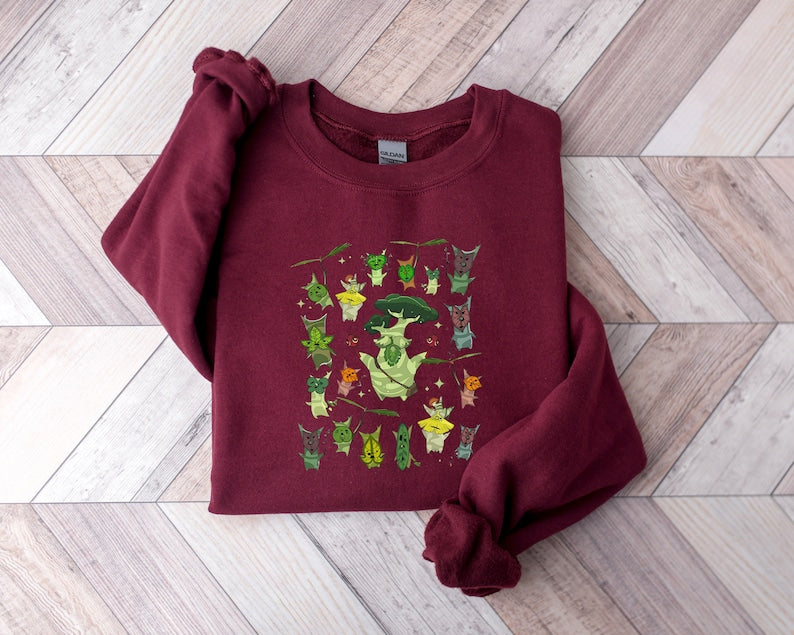 Zelda Korok Plant Lover Sweatshirt Floral Sweatshirt-carlalin