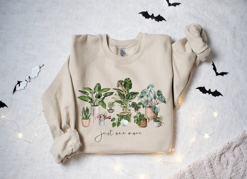 Plant Lady Sweatshirt Just One More Plant Sweatshirt-carlalin