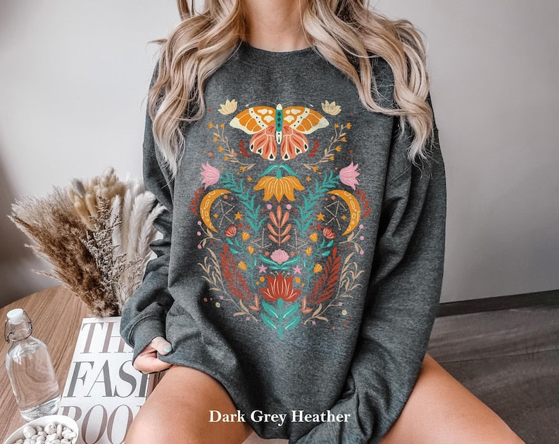 Butterfly Sweatshirt Unisex Cute Sweater-carlalin