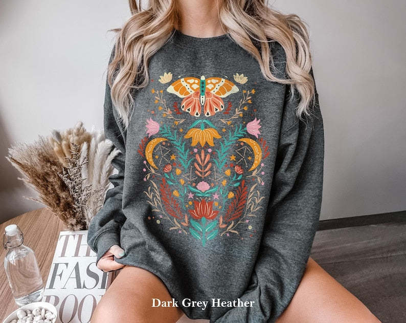 Butterfly Sweatshirt Unisex Cute Sweater-carlalin