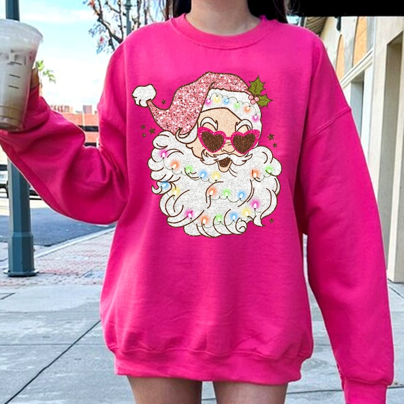 Santa Claus Glitter Sweatshirt