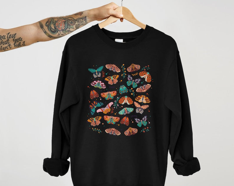 Unisex Boho Butterfly Sweatshirt-carlalin