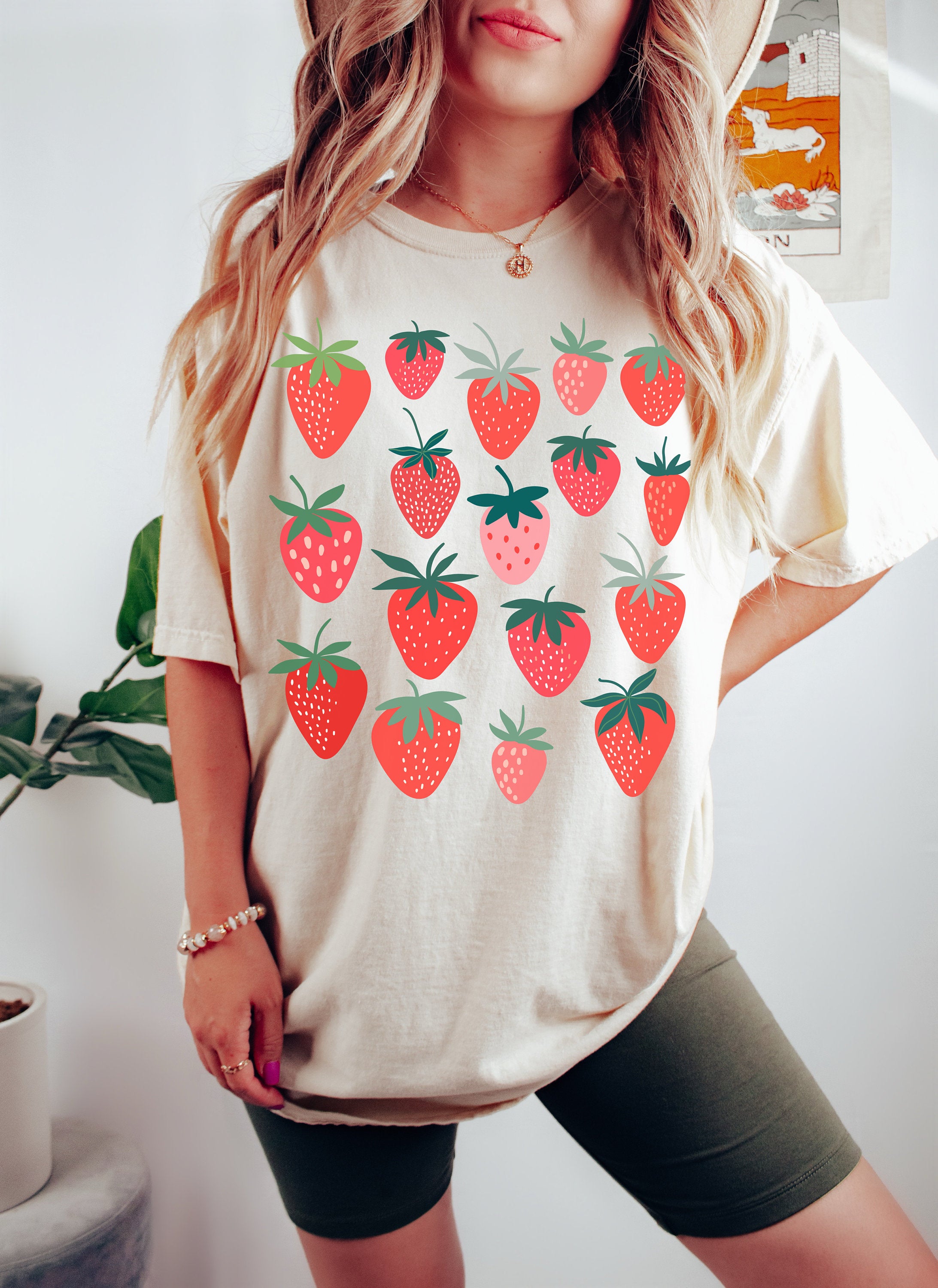 Strawberry Bohemian fruit shirt-carlalin