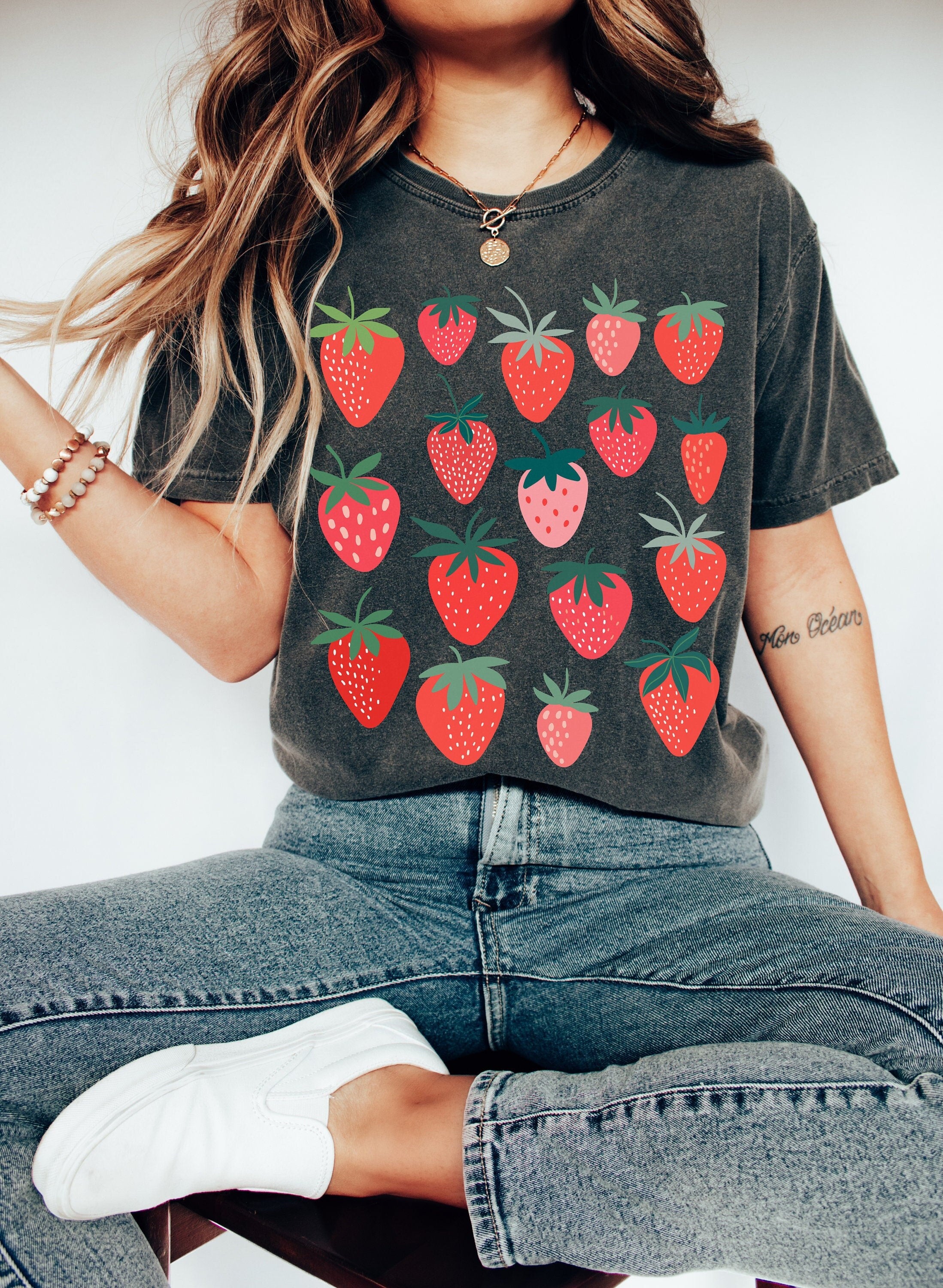 Strawberry Bohemian fruit shirt-carlalin