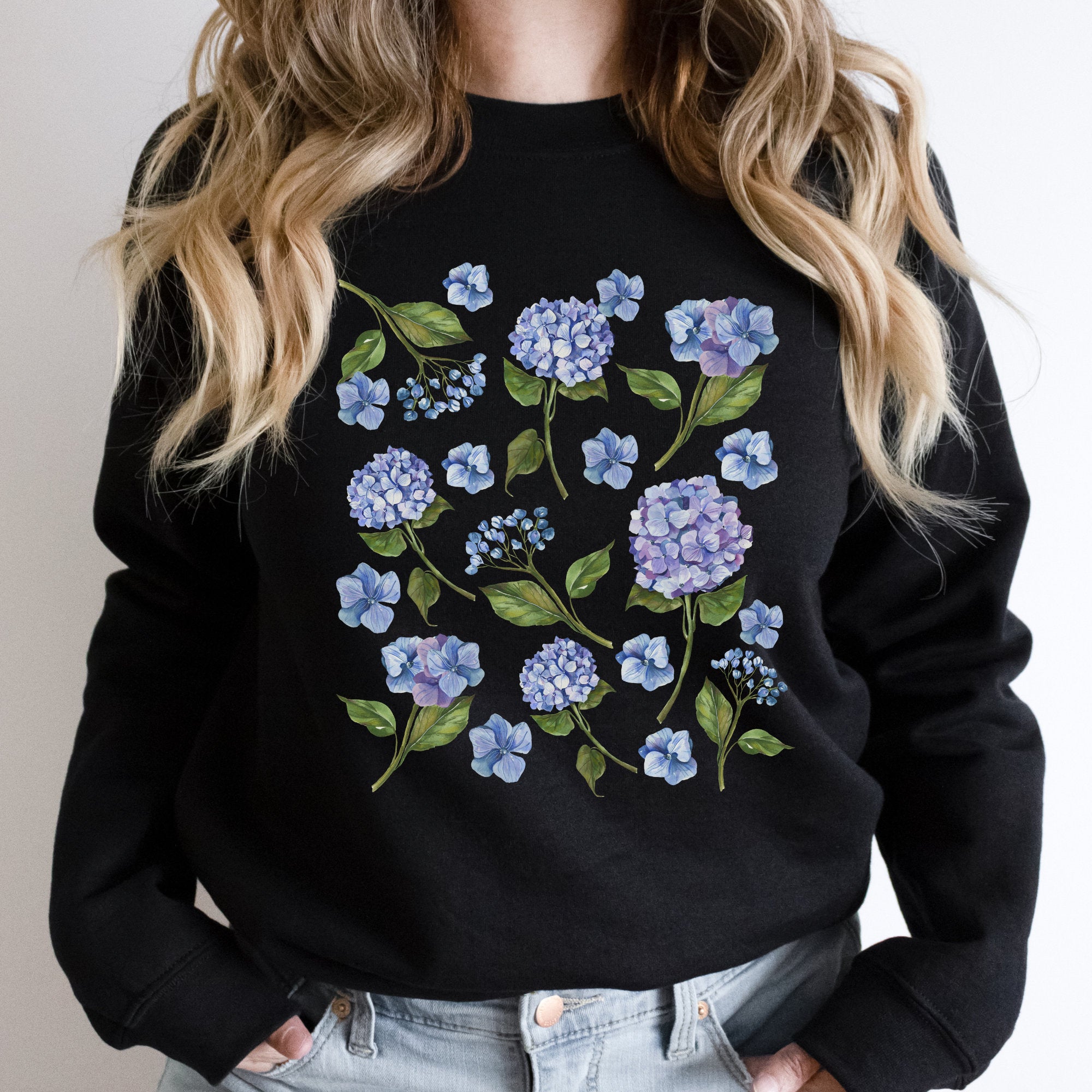 Hydrangea Women's Sweatshirt Garden Lover Gift-carlalin