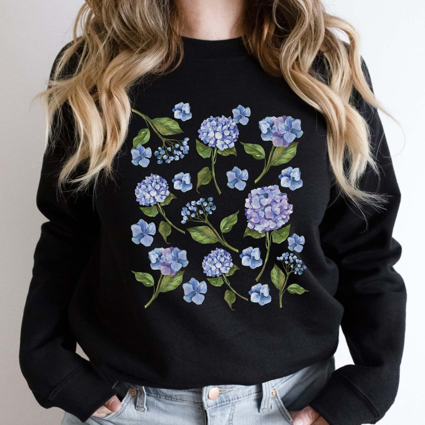 Hydrangea Women's Sweatshirt Garden Lover Gift-carlalin