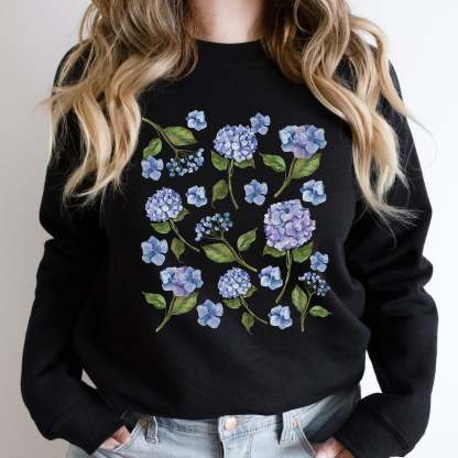 Hydrangea Women's Sweatshirt Garden Lover Gift-carlalin