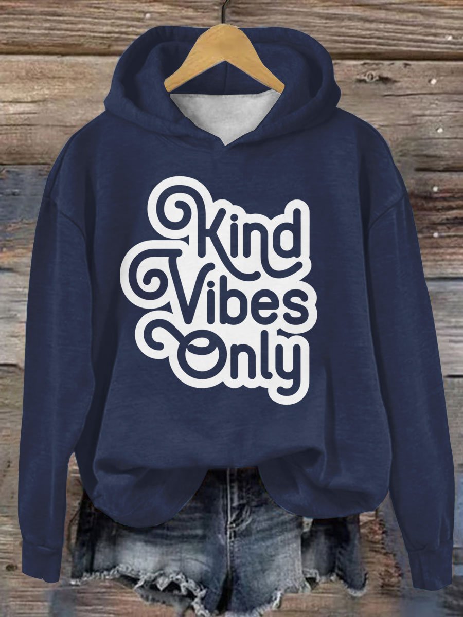 Kind Vibes Only Casual Hoodie-carlalin