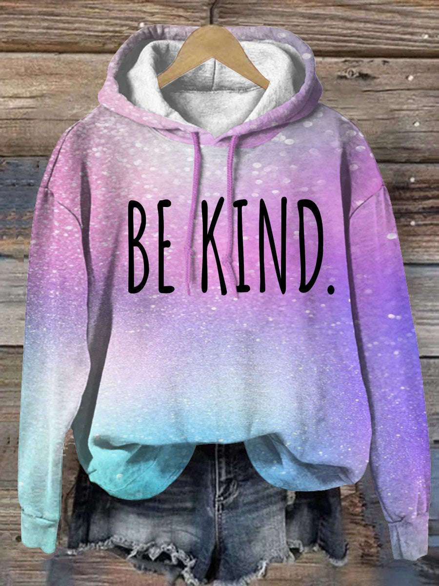 Women's Men's Unisex Multicolor Be Kind Suicide Prevention Mental Print Casual Sweatshirt-carlalin