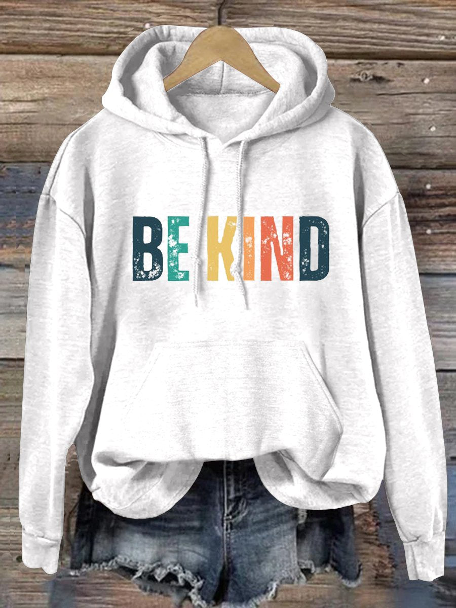 Unisex Women's Men's Be Kind Suicide Prevention Awareness Print Casual Hoodie-carlalin
