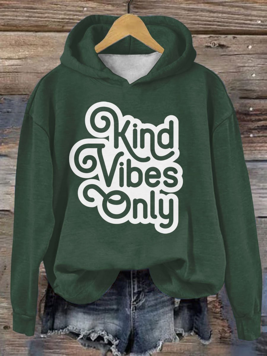 Kind Vibes Only Casual Hoodie-carlalin