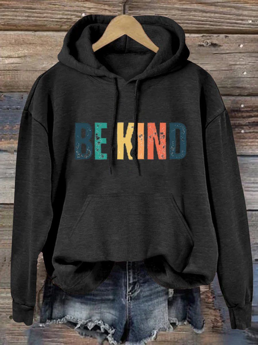 Unisex Women's Men's Be Kind Suicide Prevention Awareness Print Casual Hoodie-carlalin