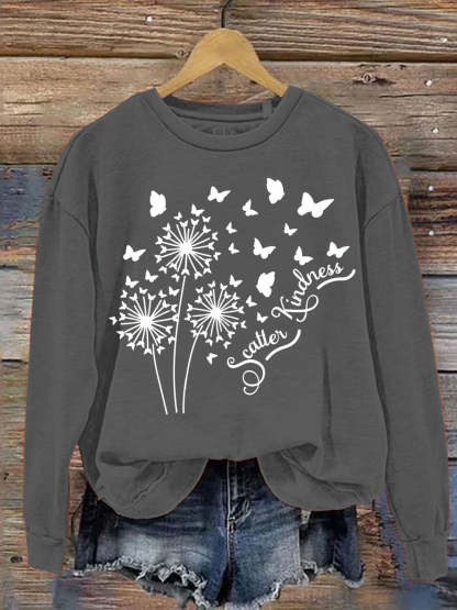 Scatter Kindness Art Pattern Print Casual Sweatshirt-carlalin