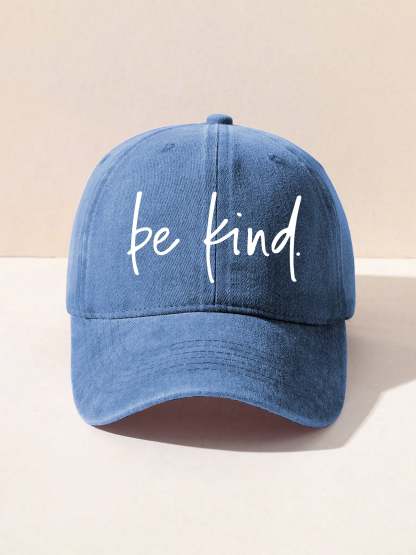 Unisex Women's Men's Suicide Prevention Awareness Be Kind Print Hats-carlalin