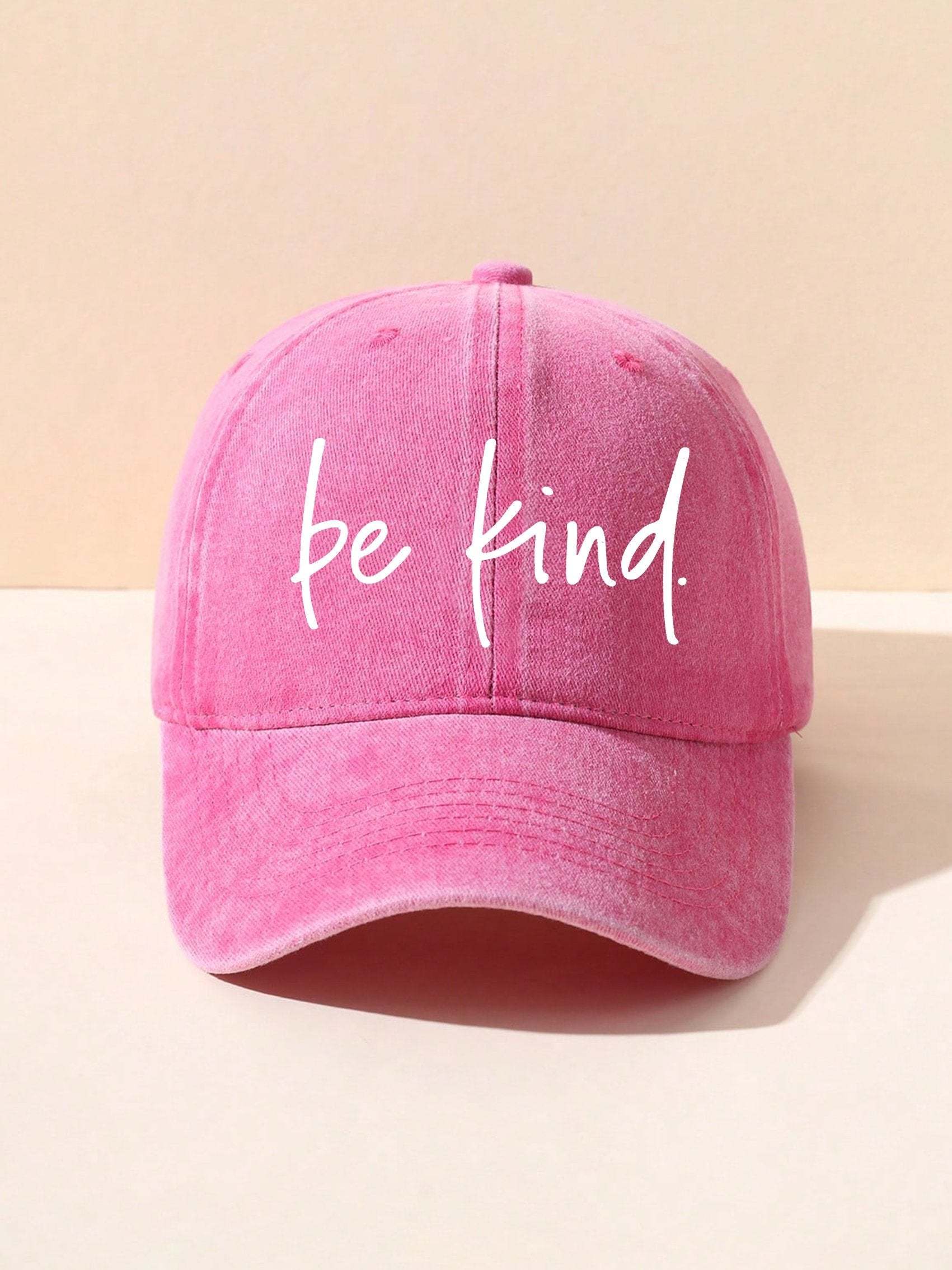Unisex Women's Men's Suicide Prevention Awareness Be Kind Print Hats-carlalin