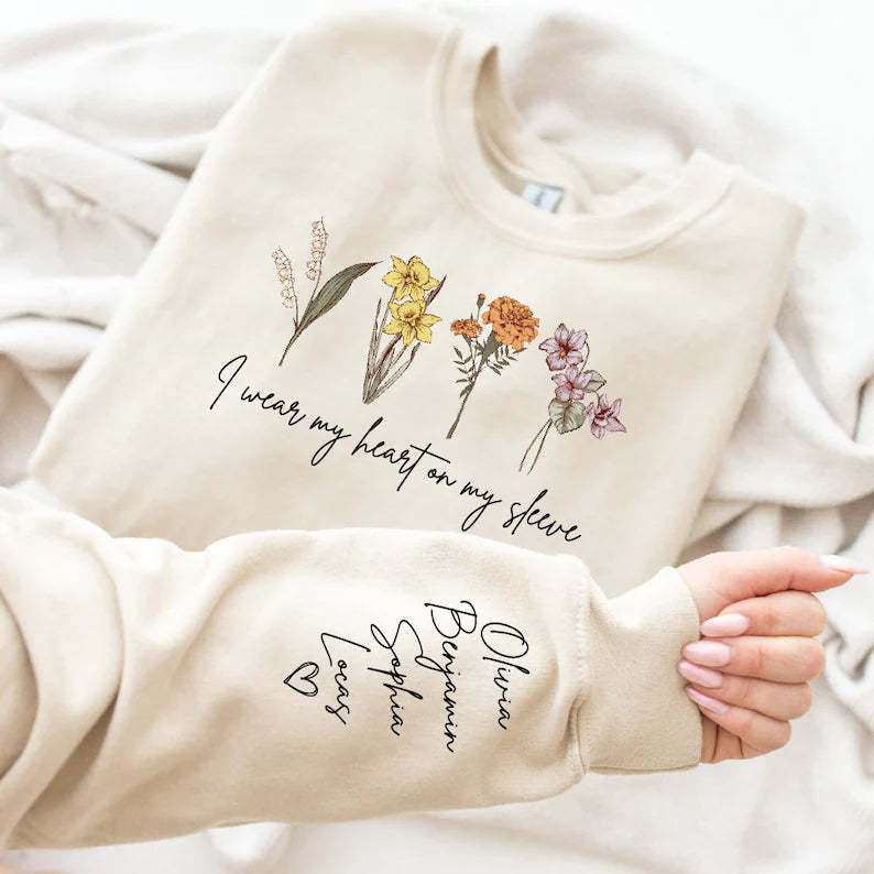 I Wear My Heart On My Sleeve Sweatshirt-carlalin
