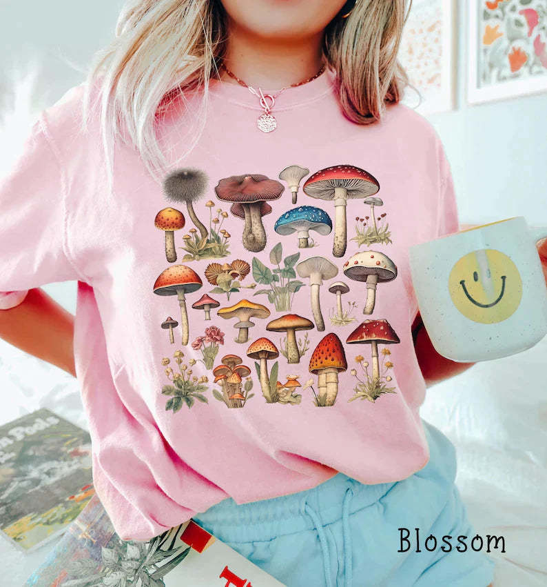 Vintage Mushrooms Comfort Colors Shirt-carlalin