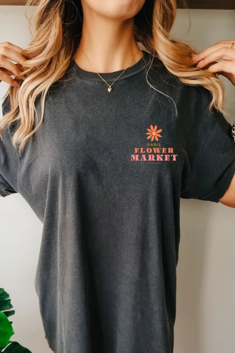 Vintage Pressed Flowers Boho Wildflowers T Shirt-carlalin