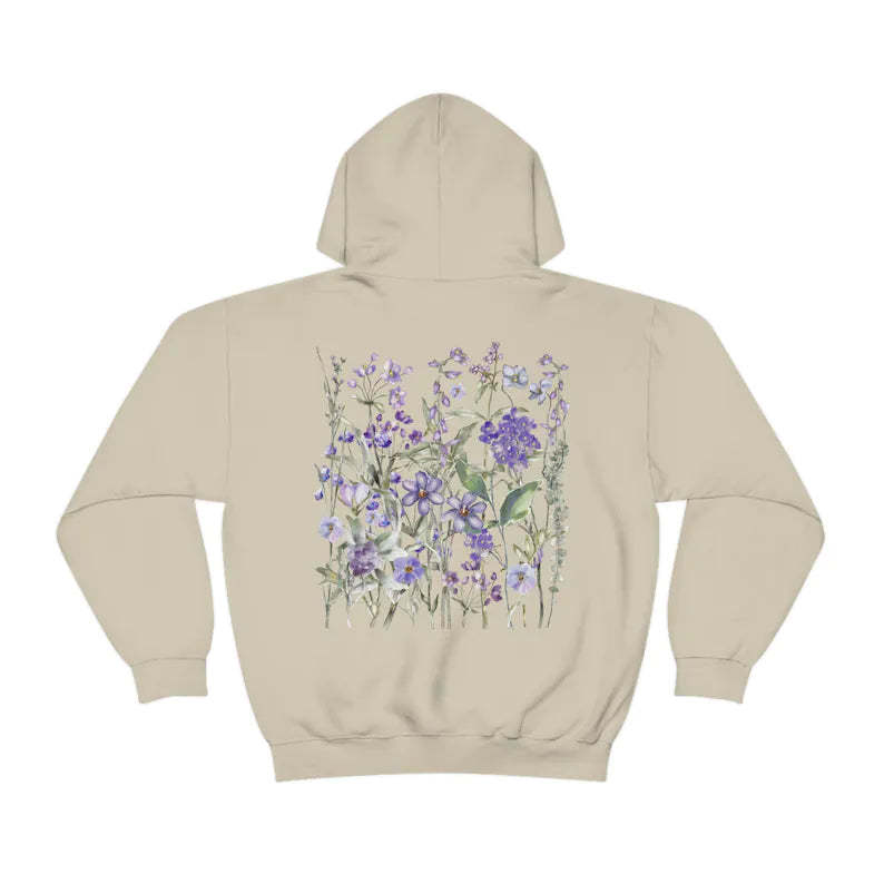 Vintage Pressed Flowers Hooded Sweatshirt-carlalin