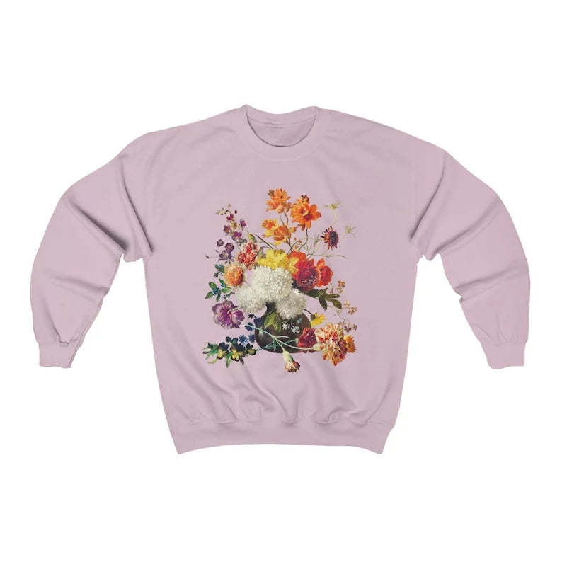 Vintage Aesthetic Flower Sweatshirt-carlalin