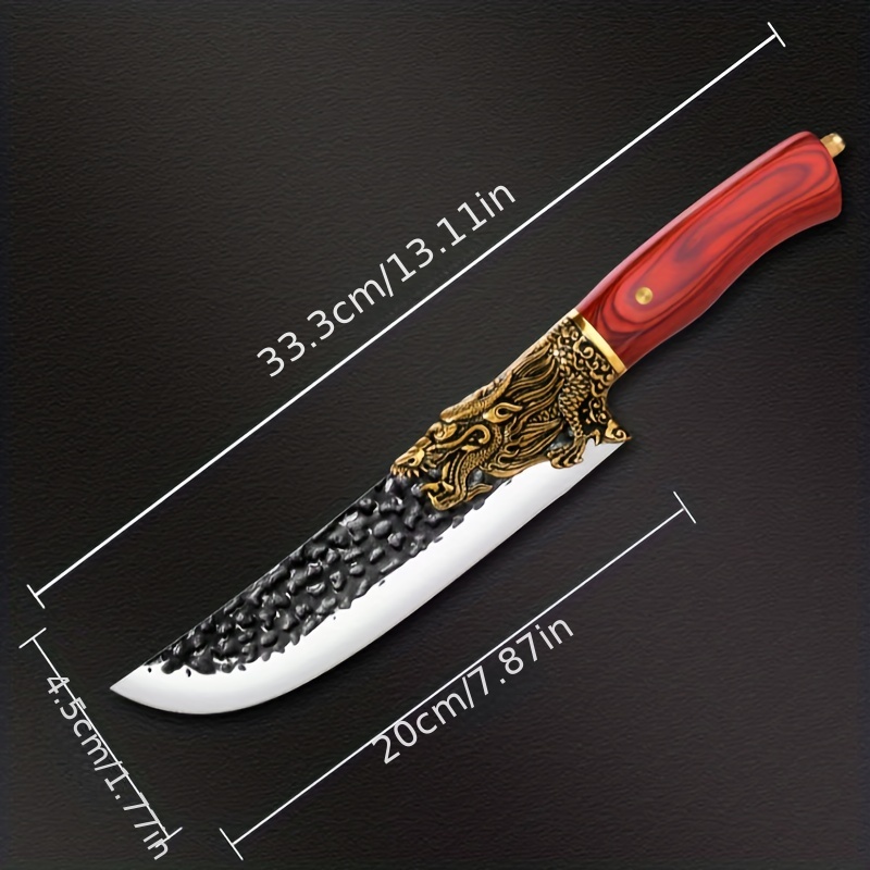 Conjunto de 3, faca de cozinha, faca de corte, faca de carne, acampamento ao ar livre, faca de corte forjada