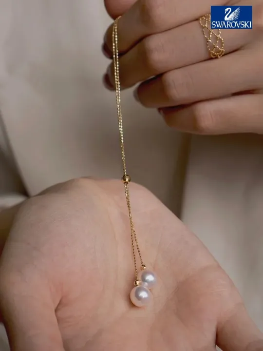 💖📿 50% taniej! Luksusowy naszyjnik z pereł słodkowodnych, platerowany 18-karatowym złotem, elegancki! 🎁✨